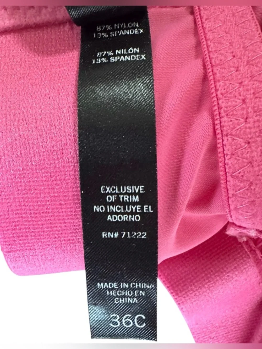 Steve Madden 36C Hot Pink T-Shirt Bra Underwire Molded Cups. Seamless smoothing